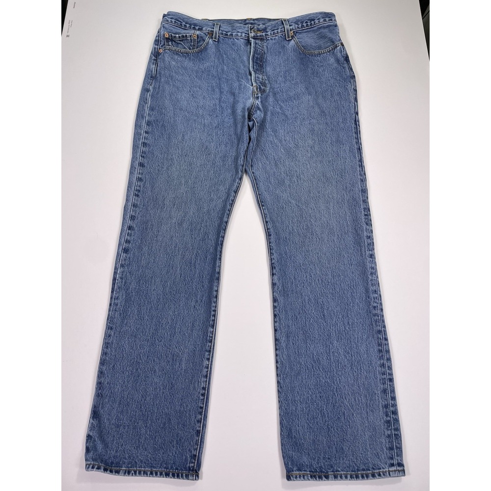 Vintage Levis 501 Jeans Mens 40x34 Blue Denim Straight Button Fly Y2K